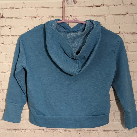 Gymboree PEACE Cropped Hooded Sweatshirt with Colorful Embroidery Girls' S 5/6 - Picture 2 of 9